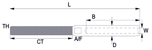 316L Stainless Steel CE Swage Sockets With Metric Thread Drawing