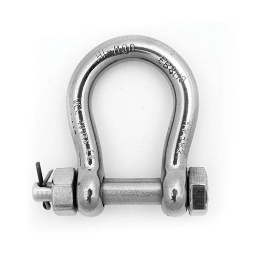 High Corrosion Resistance Stainless Steel Bow Shackles with Saftey Pin