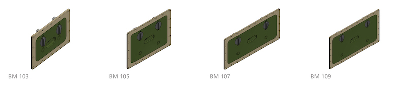 Splashproof Acetal Bulkhead Access Plates