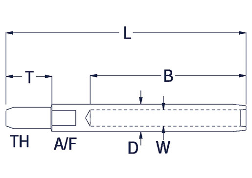 Guard Rail/Life Line Studs, Pelican Hooks and Gate Eyes Technical Drawing