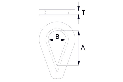 Stainless Steel Thimbles Technical Drawing