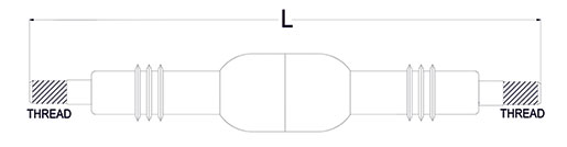 Wire Rigging Insulators Technical Drawing