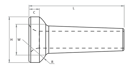 316L Rod Stemball Technical Drawing