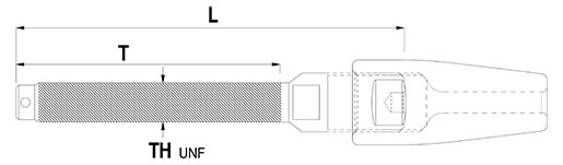 Rod Terminal with Toggle End Technical Drawing