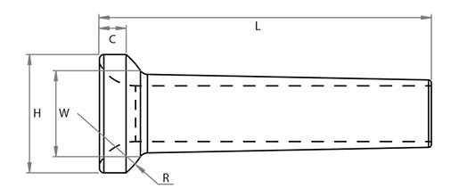 Super Duplex Rod Stemball Technical Drawing