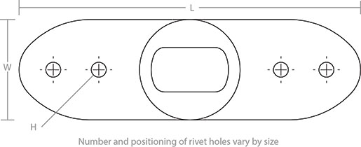 Mast Backing Plate Technical Drawing