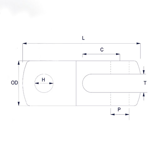 Stainless Steel Bar Toggles Technical Drawing